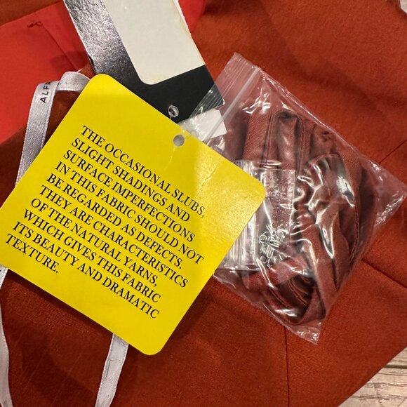 ALFRED SUNG BURNT ORANGE SIZE 10 STRAPLESS DRESS NEW - Picture 10 of 11